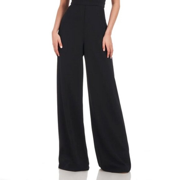 JS Collections Black Lilith One-Shoulder Wide Leg Jumpsuit - Picture 2 of 7
